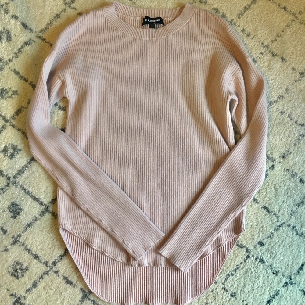 Express ribbed long sleeve top